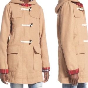 Thread & Supply Waldorf Toggle Camel Plaid Coat